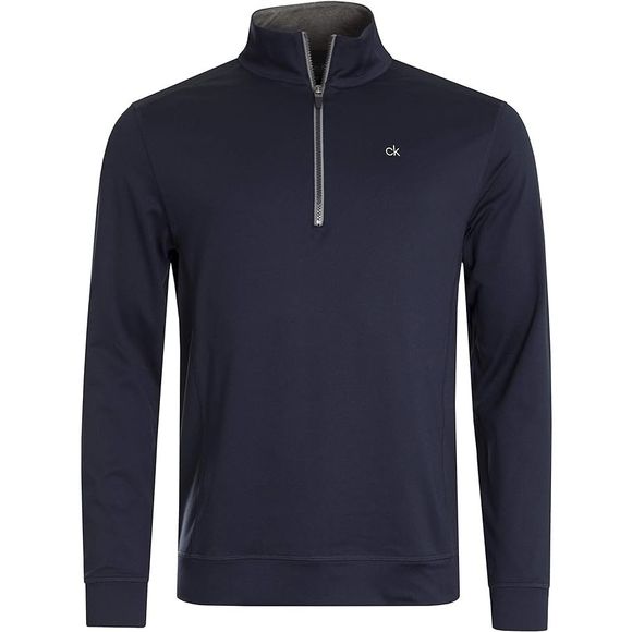 NEW Mens XL Calvin Klein CK Galaxy Half Zip Golf Shirt Pull on C9302 Navy/Silver - Picture 5 of 5